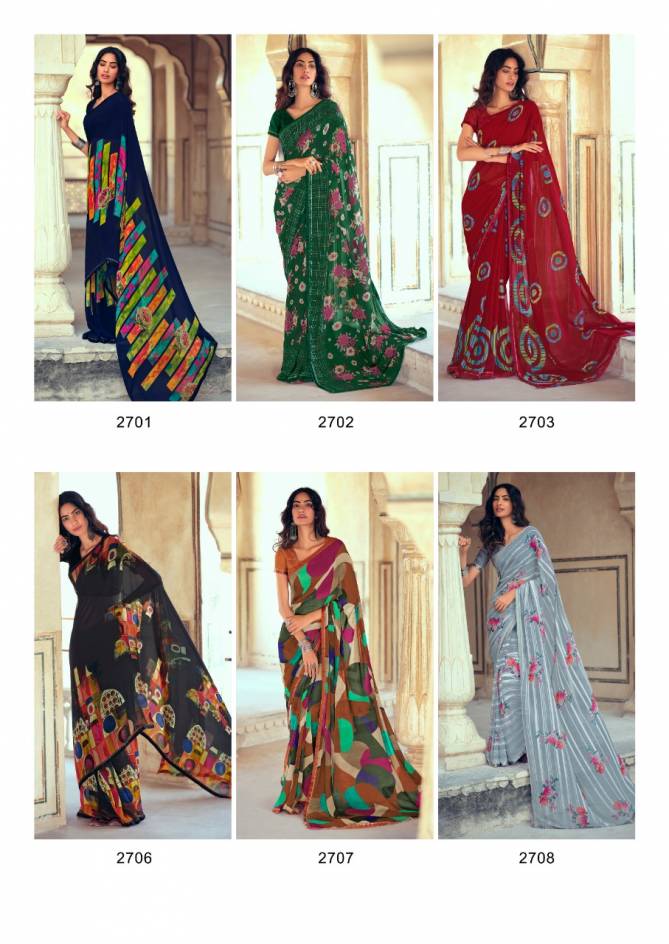 Lt Alessia Silk latest Fancy Regular Wear Printed Georgette Sarees Collection
